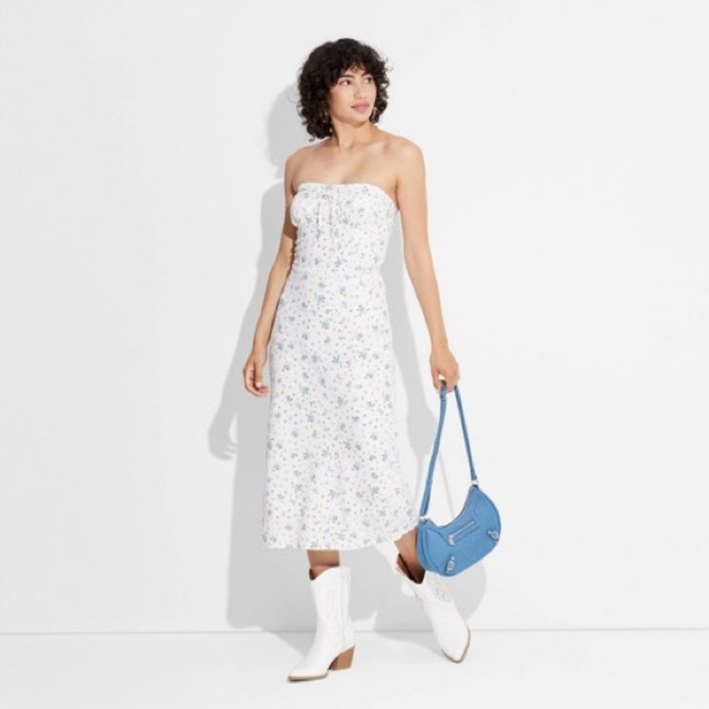 Target Wild Fable Women’s Linen Tube Corset Bodycon Dress 💕